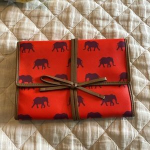 Stella Dot Elephant Print Jewelry Travel Case